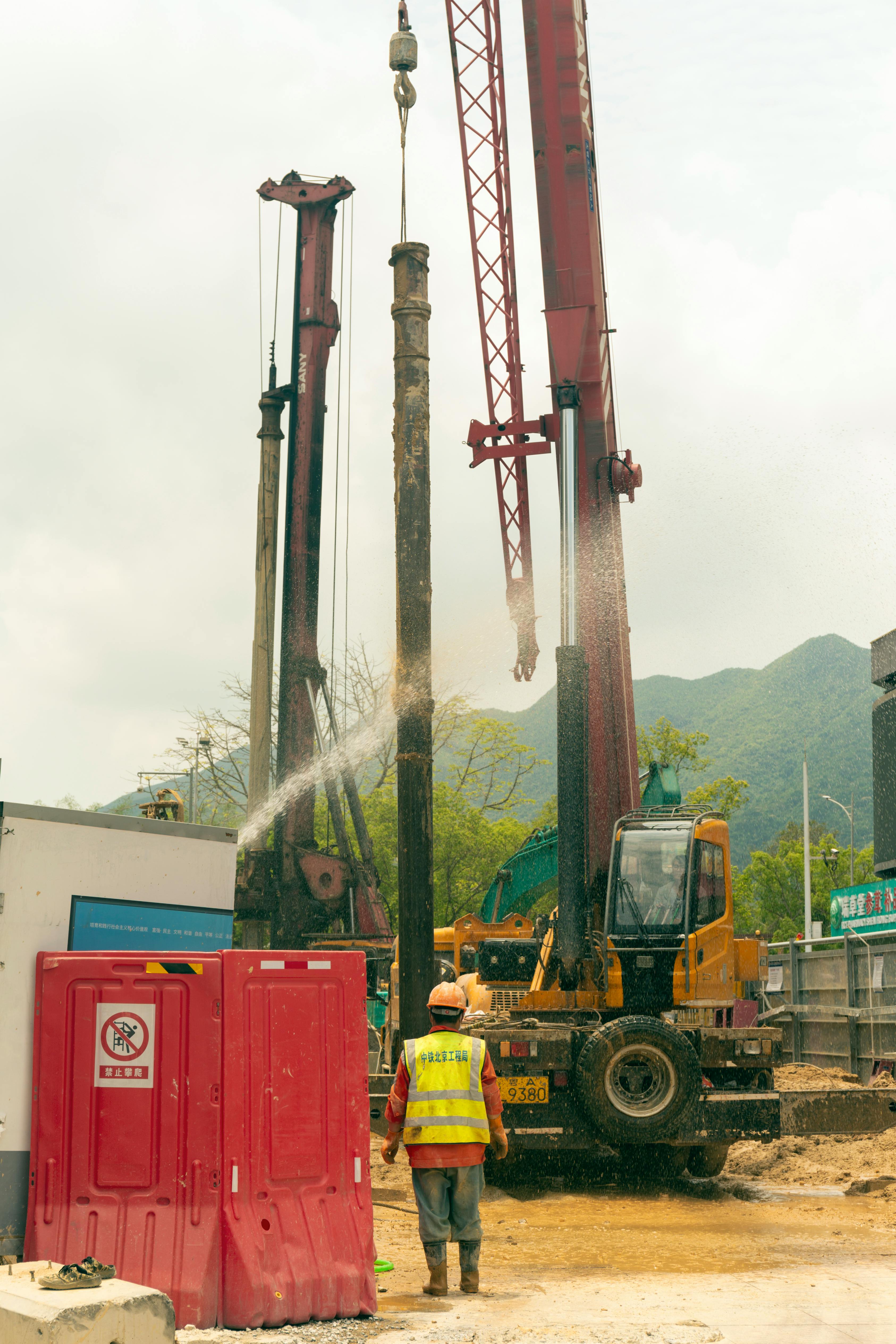 Ouvriers du BTP sur un chantier de construction